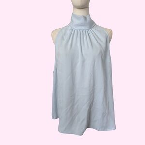 Aritzia Balaton Vitae Mock-neck sleeveless blouse Baby Blue Size Large